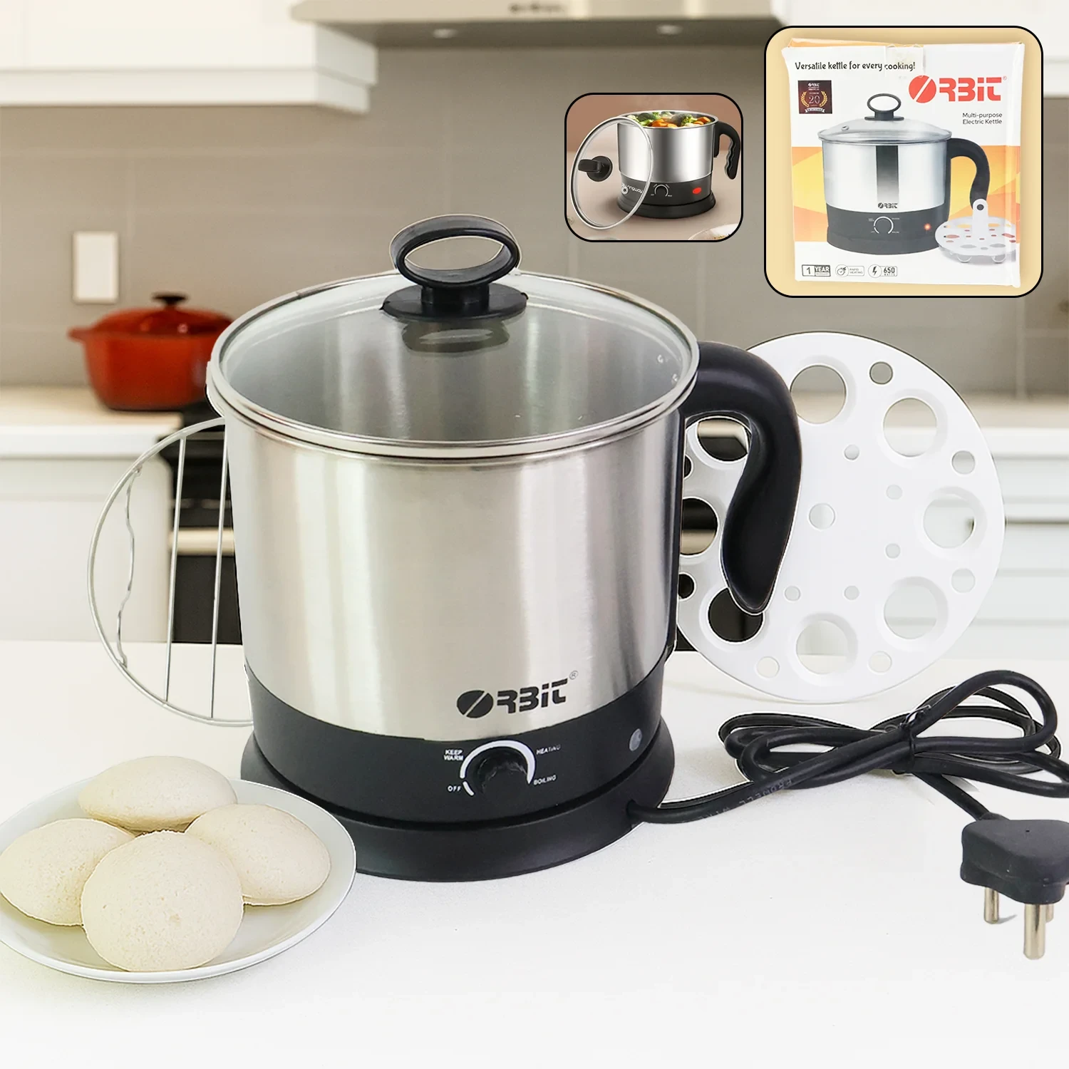 Orbit Electric Idli Cooker and Steamer - 650W